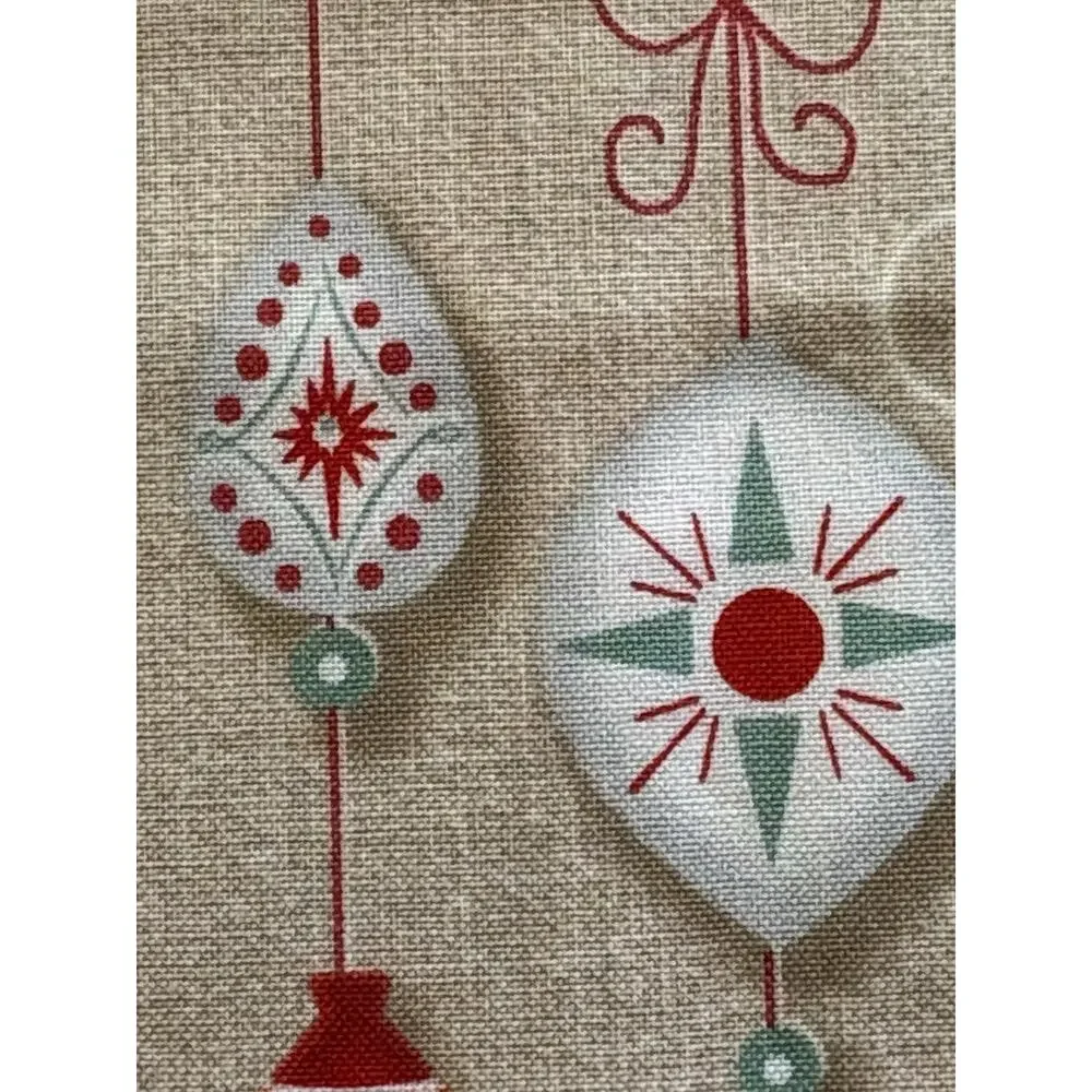 Christmas Ornaments Sewing Crafts Quilting Cotton Fabric 50” X 44”
